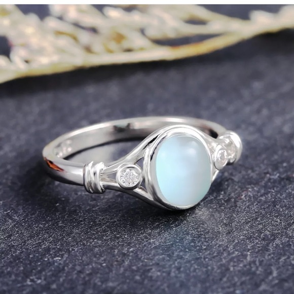 Jewelry - Romantic Moonstone Ring  Jewelry 925 Silver Rings